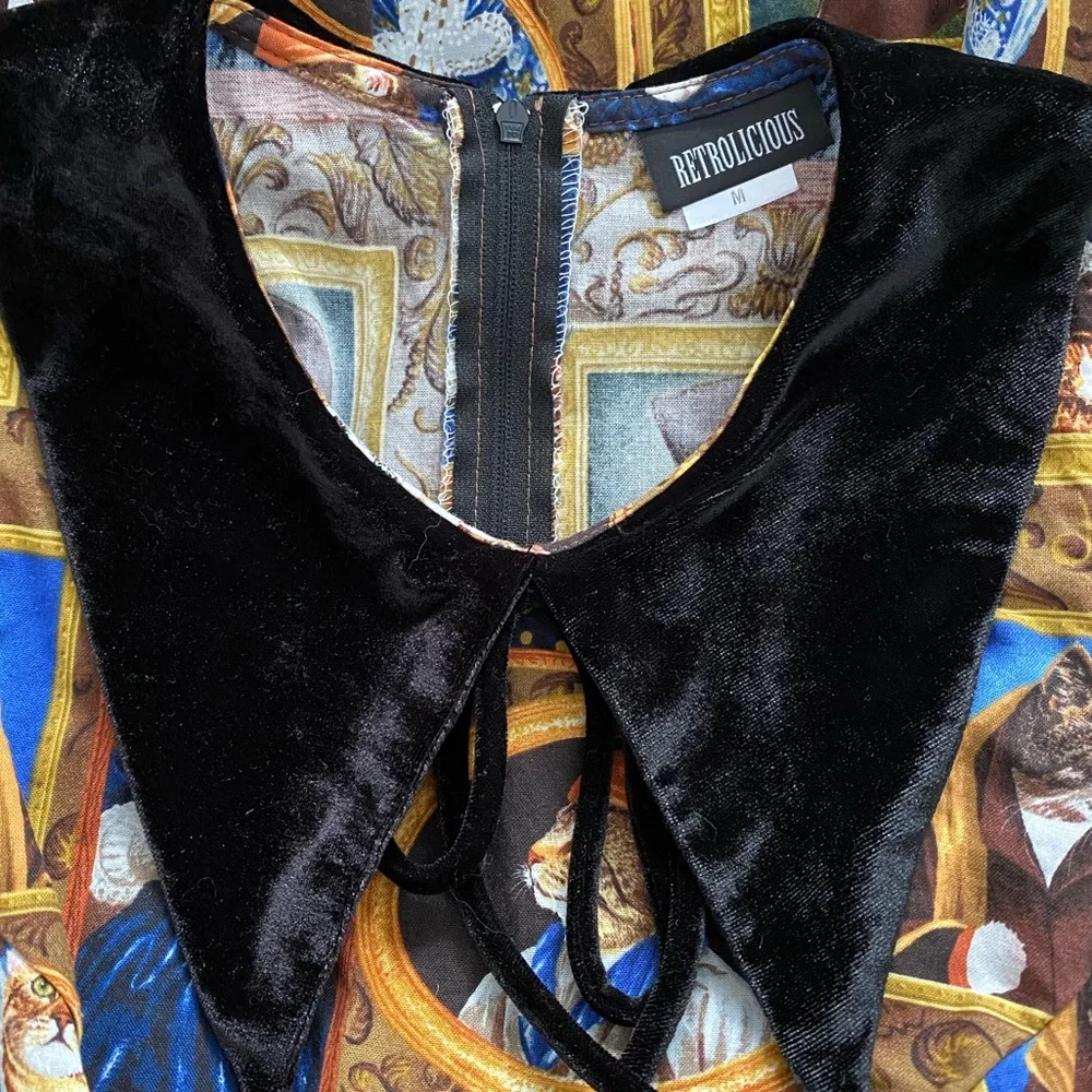 Retrolicious Renaissance Cats Dress - Picture 4 of 4
